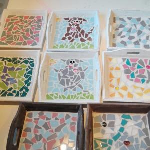 voorbeelden dienblaadjes mozaieken kinderfeestje (50)